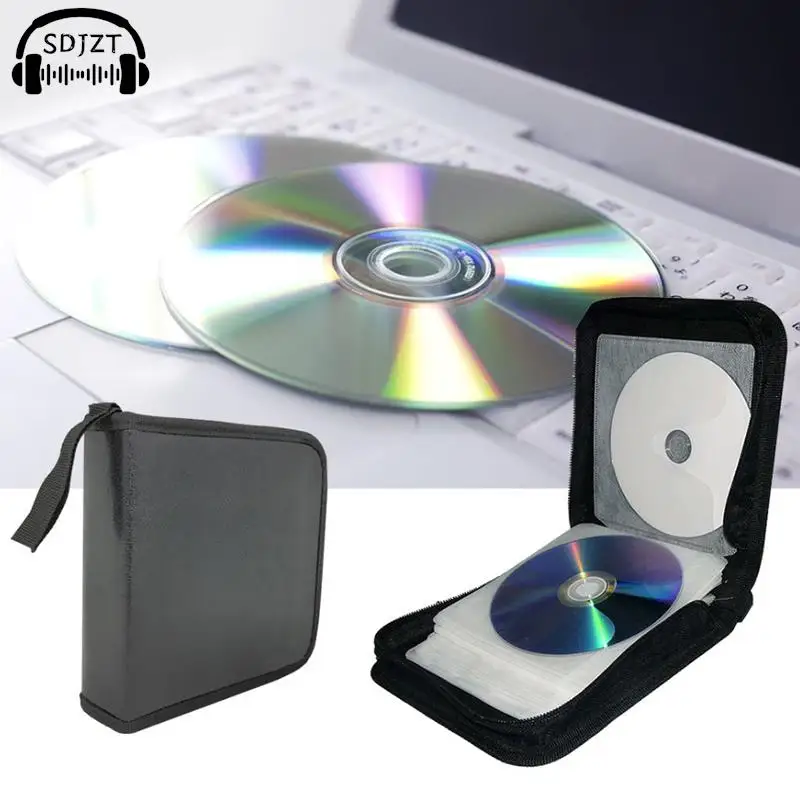 CD 보관 가방 케이스 양면 하드 앨범 홈 DVD 정리함, 40 디스크