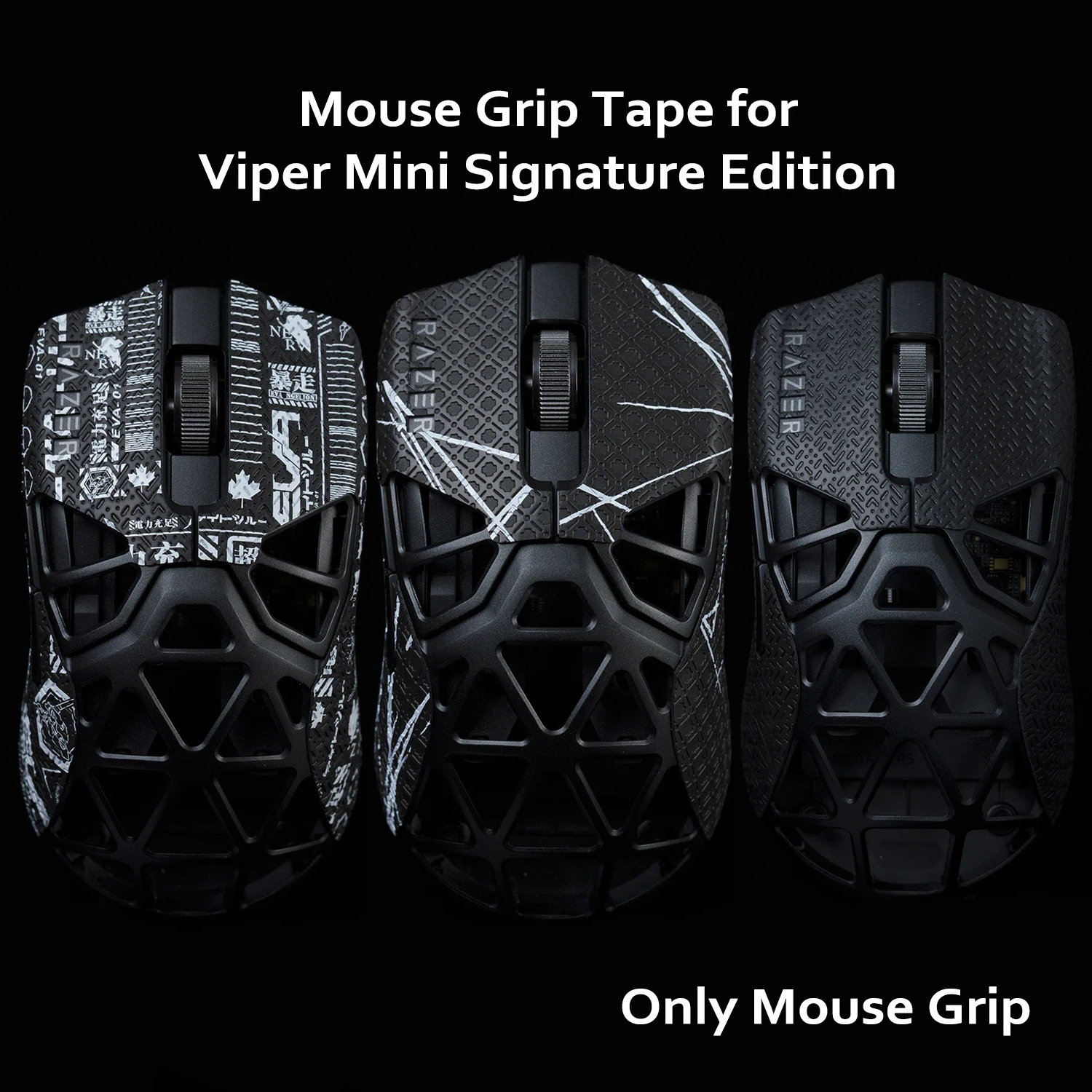 Non Slip Suck Sweat Pre Cut Mouse Grip Tape Skate Lizard Skin 