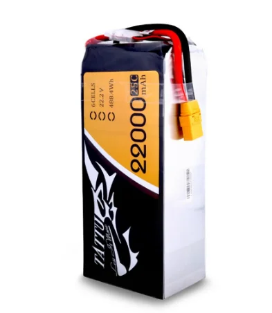 대용량 부하 멀티로터 헥사콥터 옥토콥터용 LiPO 배터리 버스트 25C, 22000mAh, 6S, 22.2V, 488wh