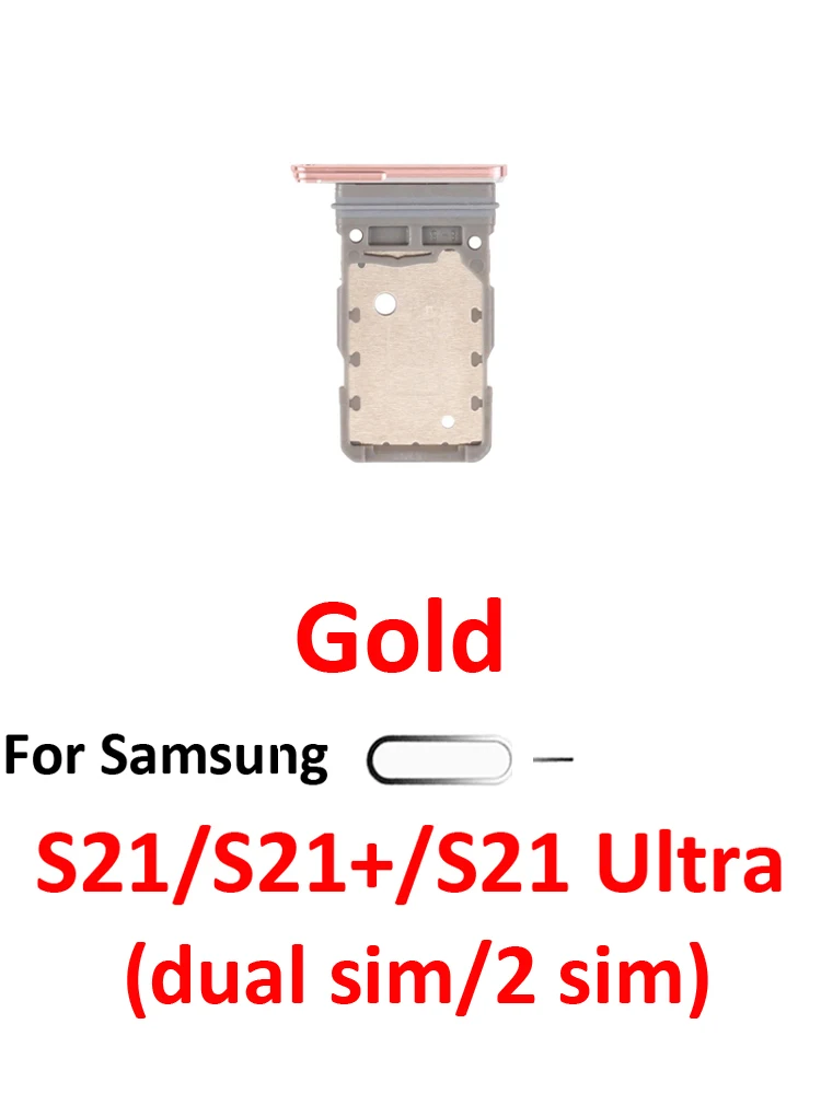 Samsung Galaxy S21 Series SIM Card Tray Holder - Black/Silver