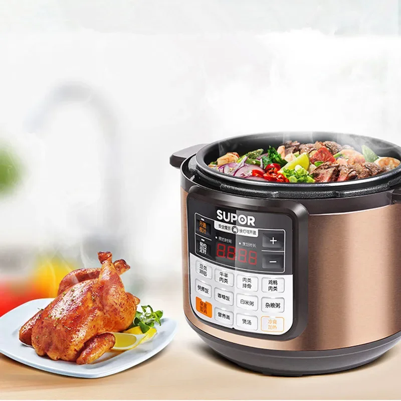 New Home 6L Electric Pressure Cooker Smart Appointment High Pressure Rice Cooker Soup Pot Multicooker
