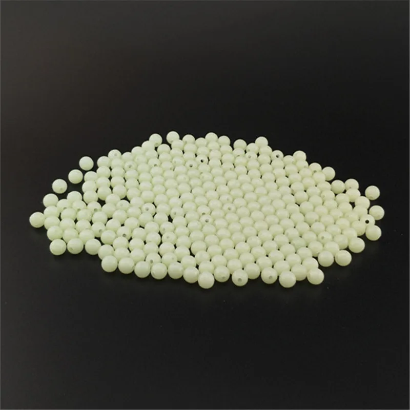 Luminous Beads 3mm-8mm Fishing Space Beans Round Float Balls Light Glowing for Outdoor Fishing Accessories Set 100pcs/Lot