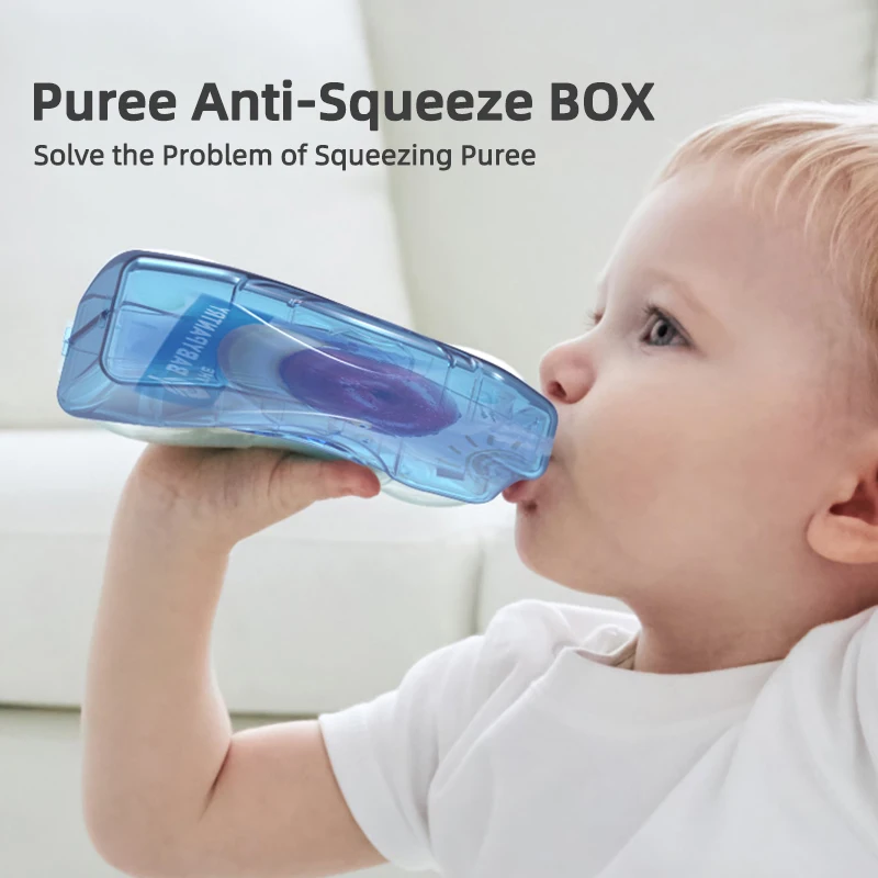 Baby Food Storage Containers Toddler Juice Box Holder Baby Food and Juice Box Anti-Extrusion Bracket-Prevents Spills and Messes，Solve the Problem of Squeezing Puree