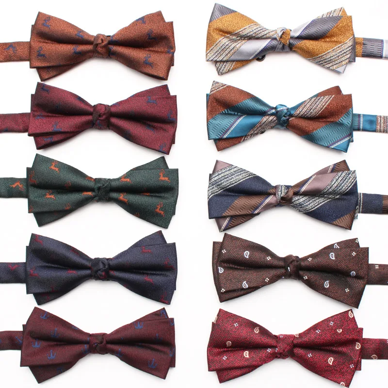 

12*6CM Man Fashion Polyester Bow Tie Classical Bowties Animal Geometric Paisley Stripes Butterfly Party Pet Bowtie Ties