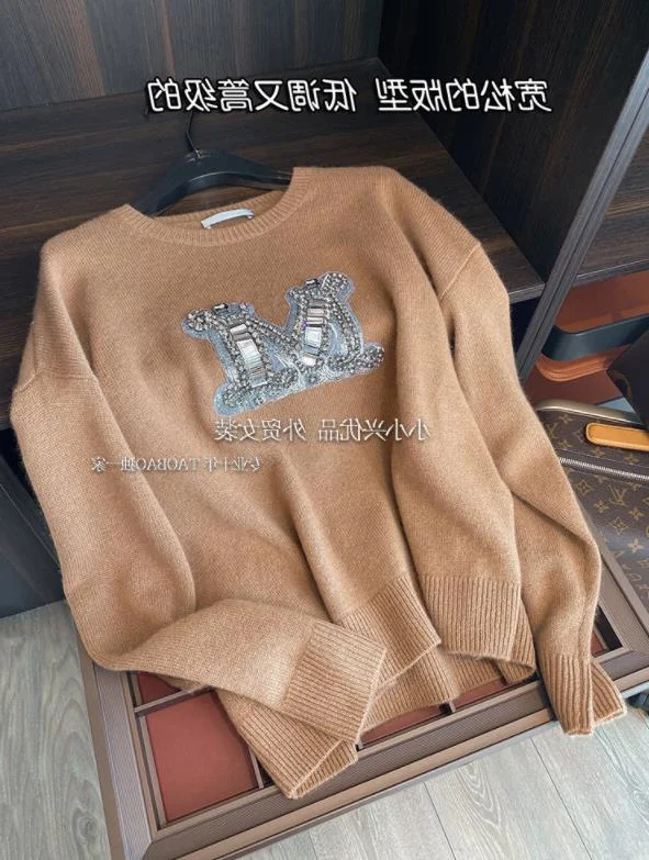 Cashmere Women's Loose Fit Beaded Sweater