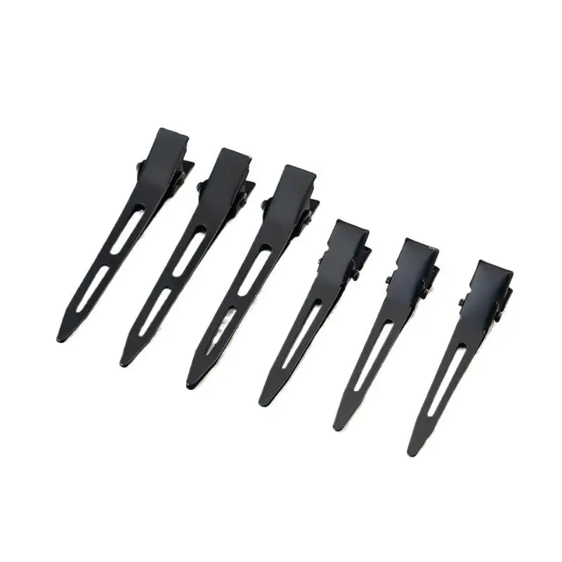 10PCS Schwarz Entenschnabel Haar Clips Rutschfeste Alligator Haar Clips Barber Salon Styling Sterben Haar Zubehör – Detail 4