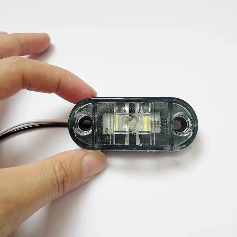 10PCS Oval LED Side Marker Car Lights Universal 12V 24V for Trailer Trucks Caravan Clearance Lamp Surface Mount led marker lights