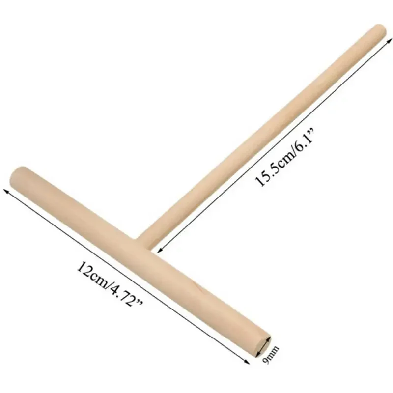 Pancake Tool Chinese Specialty Crepe Maker Pancake Batter Wooden Stick Smooth Pancake Maker Egg Cooker Pan Flip Nonstick Baking Home