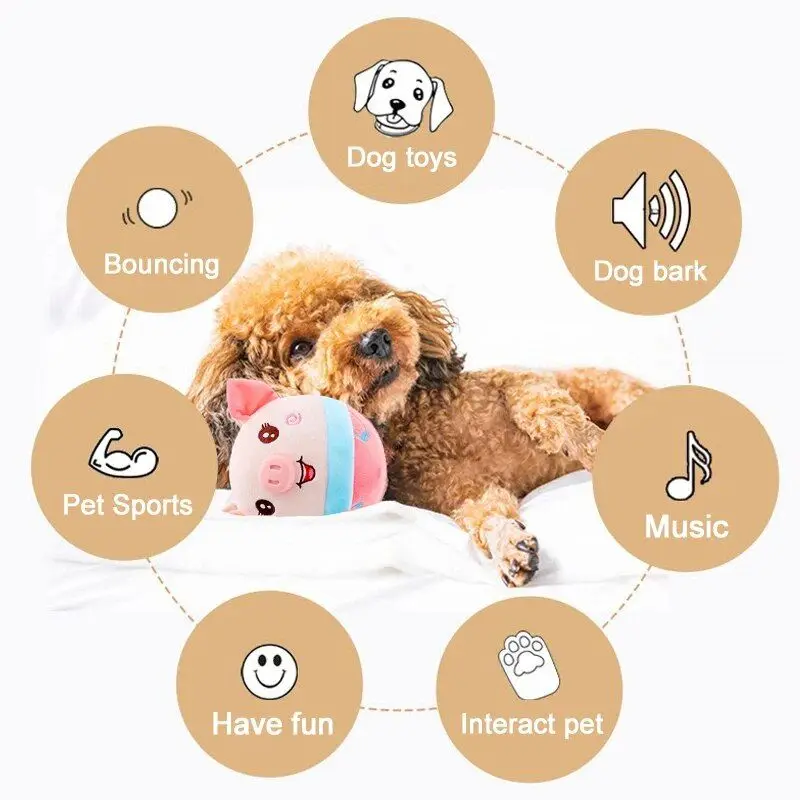 Pet Smart Cat Toy Electric Automatic Plush Bouncing Toys Interactive Toys Self-moving Kitten Toys for Indoor Playing 3