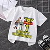 Toy Story Children T-Shirt Birthday 1-12 Woody Buzz Lightyear Disney Clothes Kawaii Anime Cartoons Kids Boy Girl Casual T Shirts 1