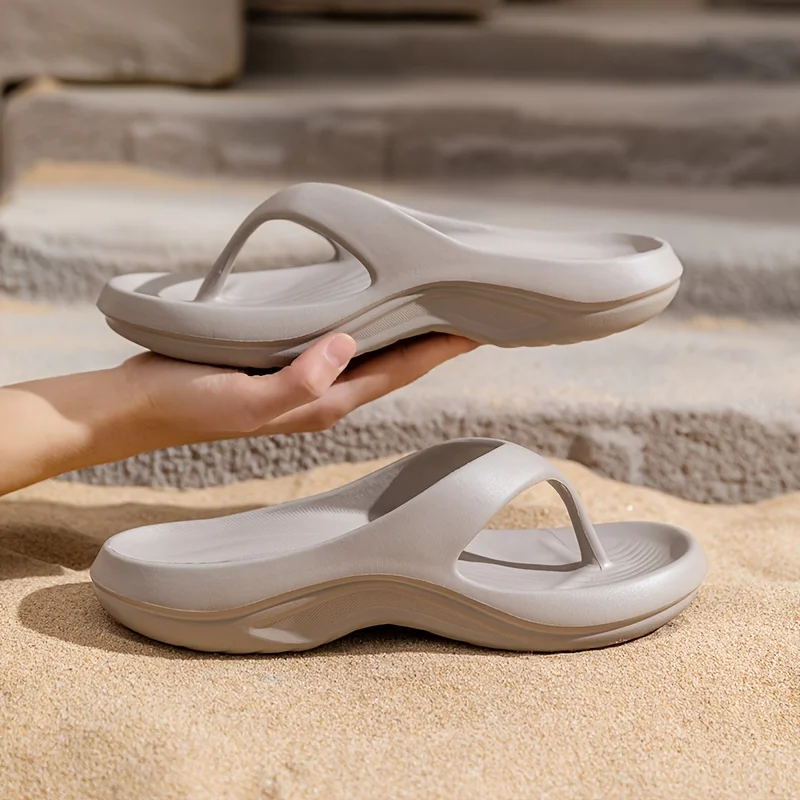 Trendy Men's Flip Flops Fashionable Colors & Non-Slip Soft Sole for Men Lightweight Slippers Couple Leisure Beach Shoes - 6