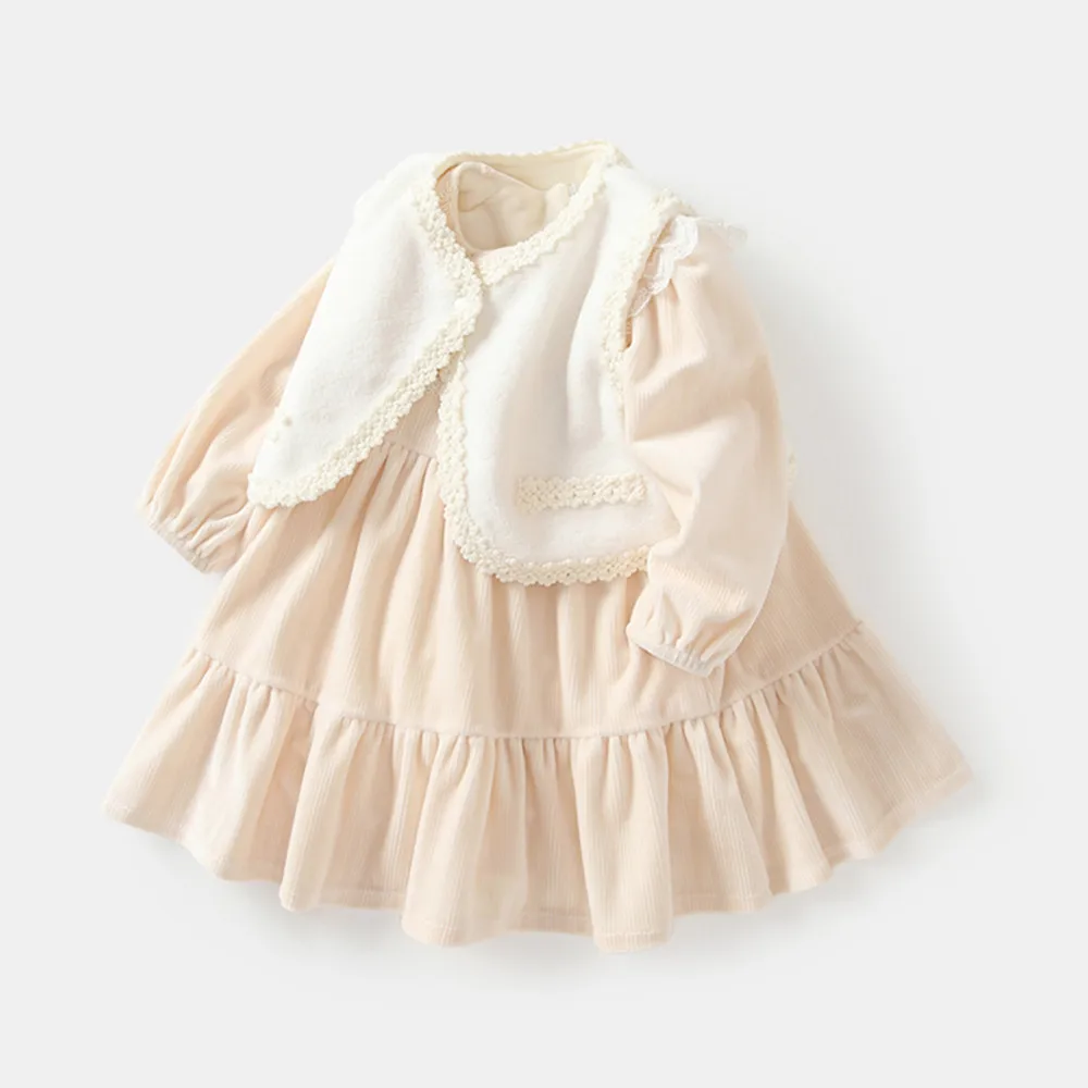 

Детское платье для крещения; Детская зимняя одежда; Платье принцессы на крестины для девочек; Детская одежда для вечерние на День рождения; Жилет; От 0 до 4 лет