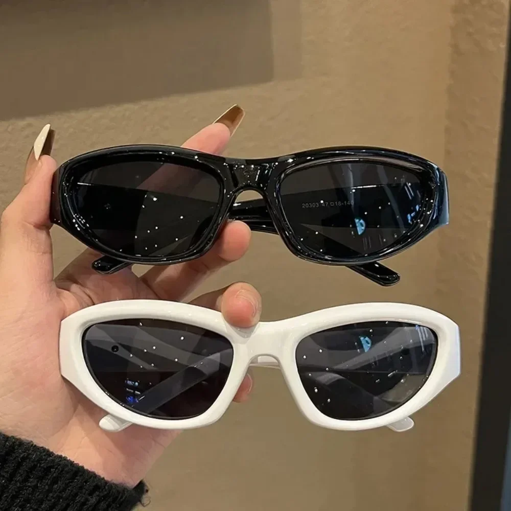 New Y2K Sports Punk Sunglasses Women Brand Designer Oval Goggle Men Luxury Sun Glasses UV400 Colorful Mirror Fashion  선글라스
