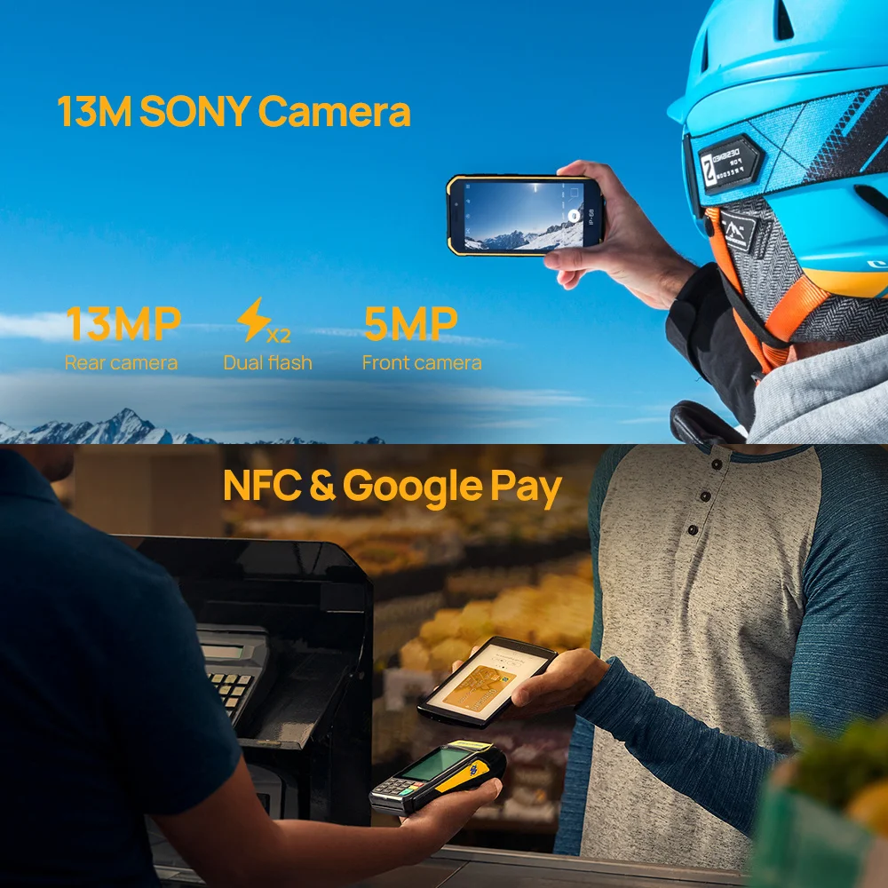 Ulefone Armor X6 Pro Waterproof Rugged Smartphone Quad Core 4GB+32GB 5.0Inch Display Android 12 Mobile Phone 4000mAh Battery NFC