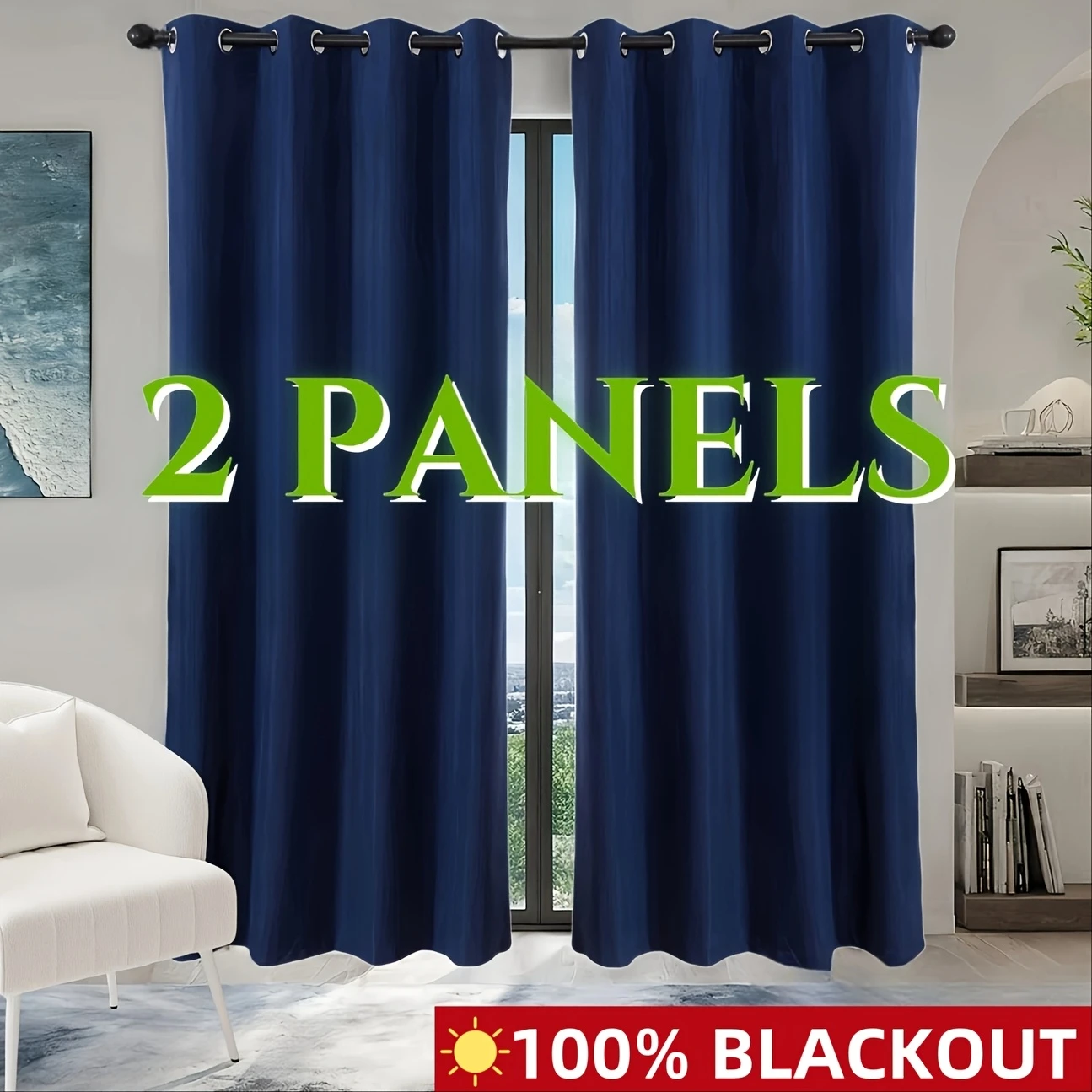 Blackout Curtain Coated Lining Solid Colour 2pcs blackout curtains,window curtains,decor curtains