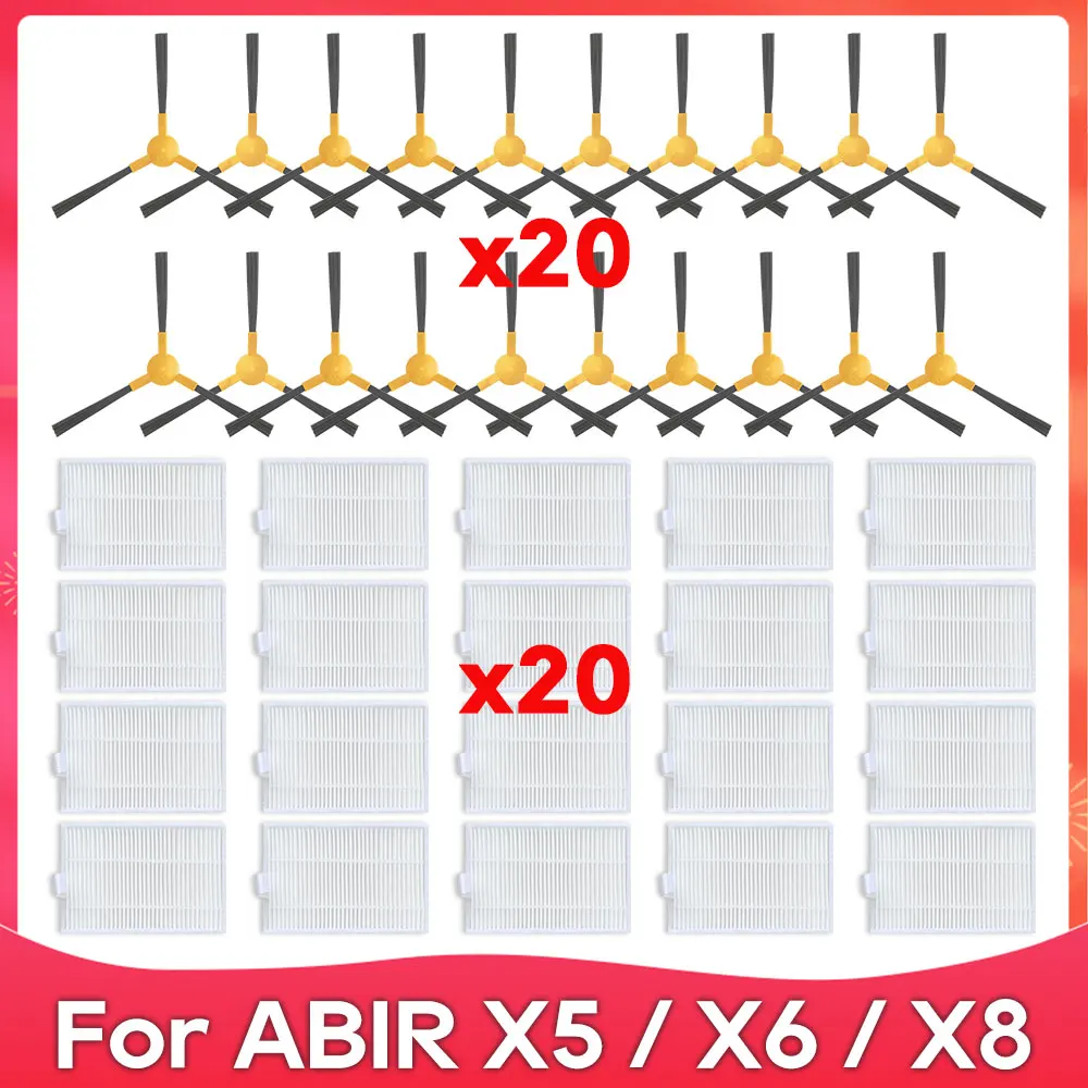 Acessório do Filtro da Escova Lateral Hepa Compatível para Abir x5 x6 x8 Genio Navi N600 Redmond Rv-r650s 670s Aspiradores Robóticos