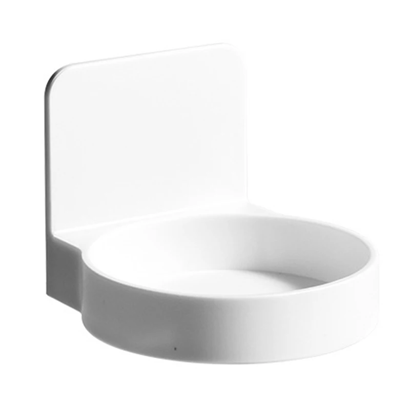Self Adhesive Bottles Holder Tray Round Wall Mounted Hand Soap Dispenser Tray 5