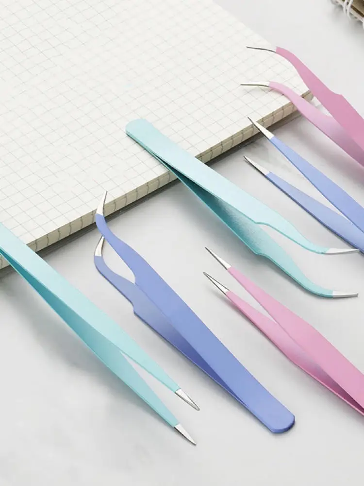 Hand Candy Creative Scrapbooking Stickers Tape Precision Tweezer 1pcs Macaron DIY Tool Stainless Steel Paper Account Journal