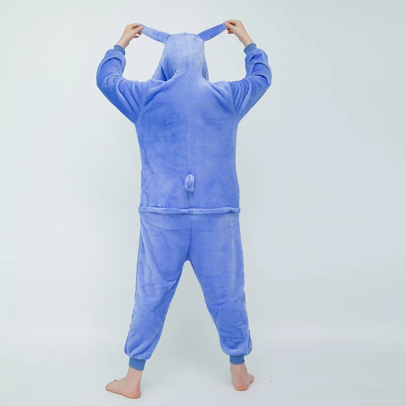Winter Kids Stitch Onesie Pajamas Children Sleepwear Boy Girl Unicorn Panda Kigurumi Anime One Piece Pijama Flannel Nightwear