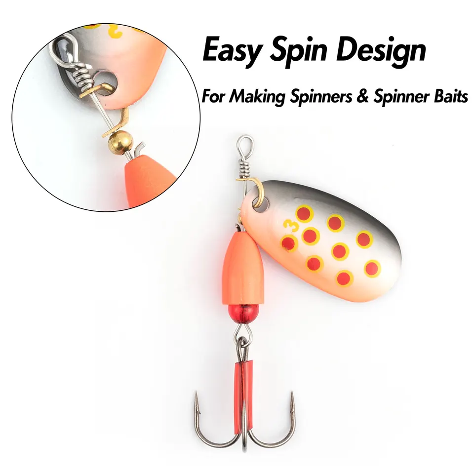 PATIKIL Fishing Spinner Clevis Links - 400Pcs U-Shaped Brass Connectors For Lures, 6mm & 4.4mm, Silver & Gold