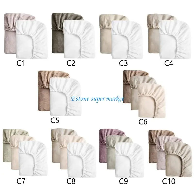 090b 2pcs/3pcs Baumwollbettblatt für Babys Neugeborene Bett Saited Sheet Weiche und atmungsaktiv – Detail 2