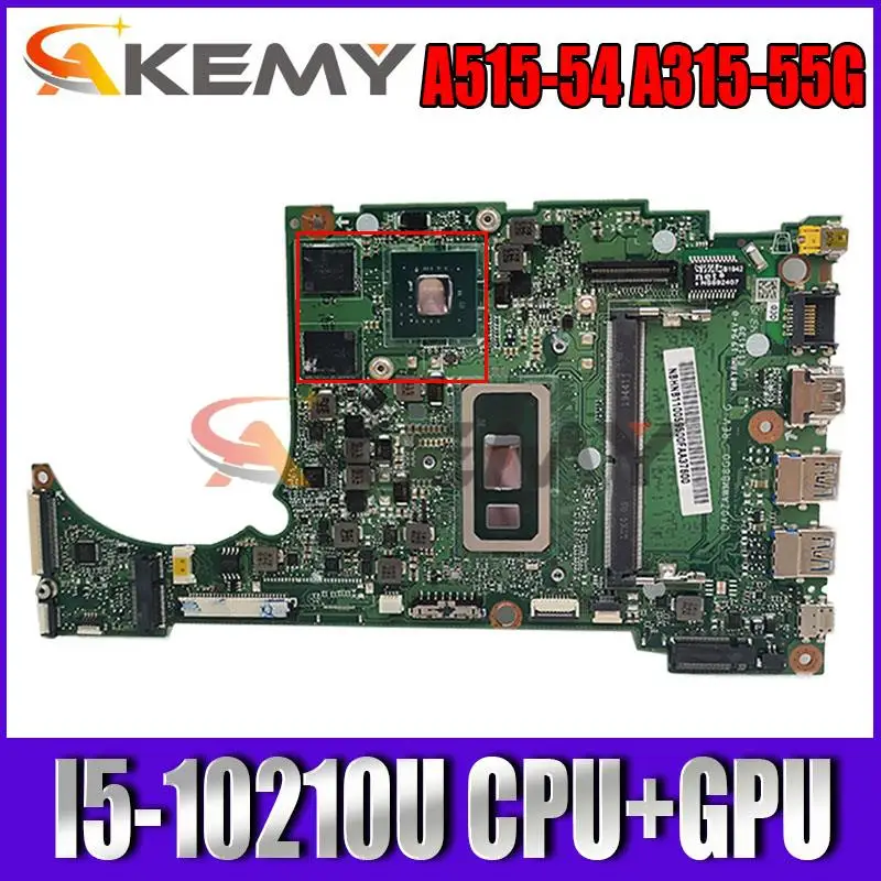 DA0ZAWMB8G0 для Acer A515-54 A315-55G материнская плата ноутбука с процессором I5-10210U +