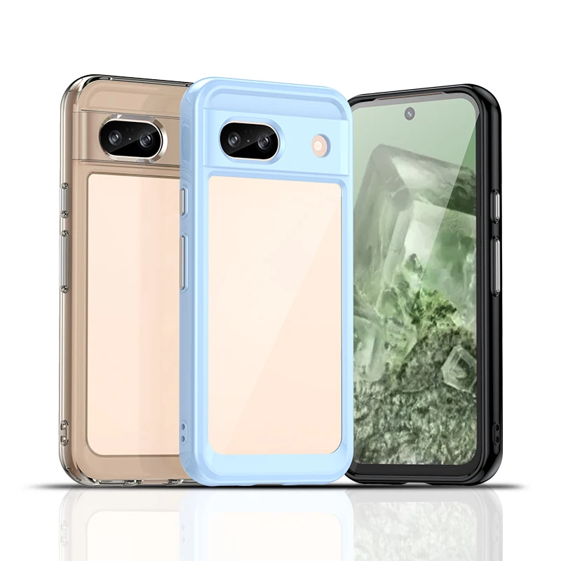 Per Google Pixel 8A Clear Case Google Pixel 8A 7A 8 7 Pro Cover Coque Fundas Hard Traslucido Antiurto Paraurti Del Telefono Pixel 8A
