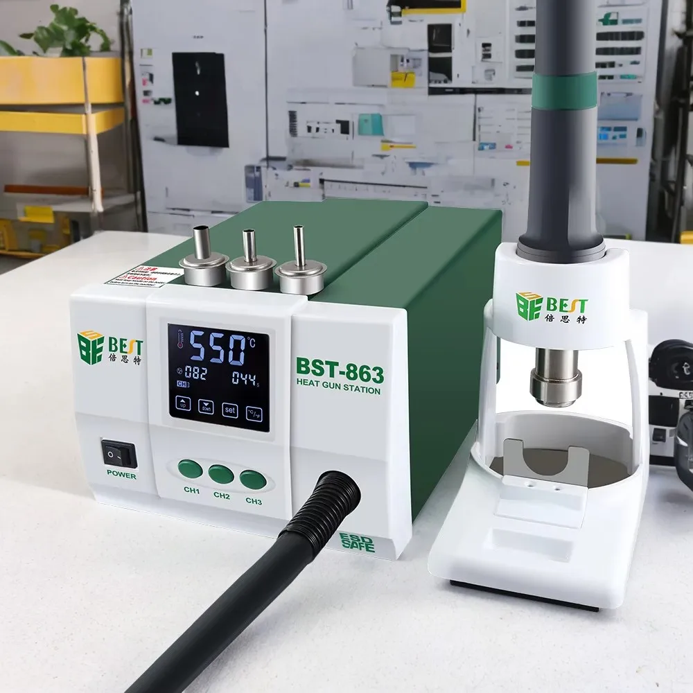 1200W Digital Touch Screen Display Hot Air Heat Gun SMD Rework Desoldering Station