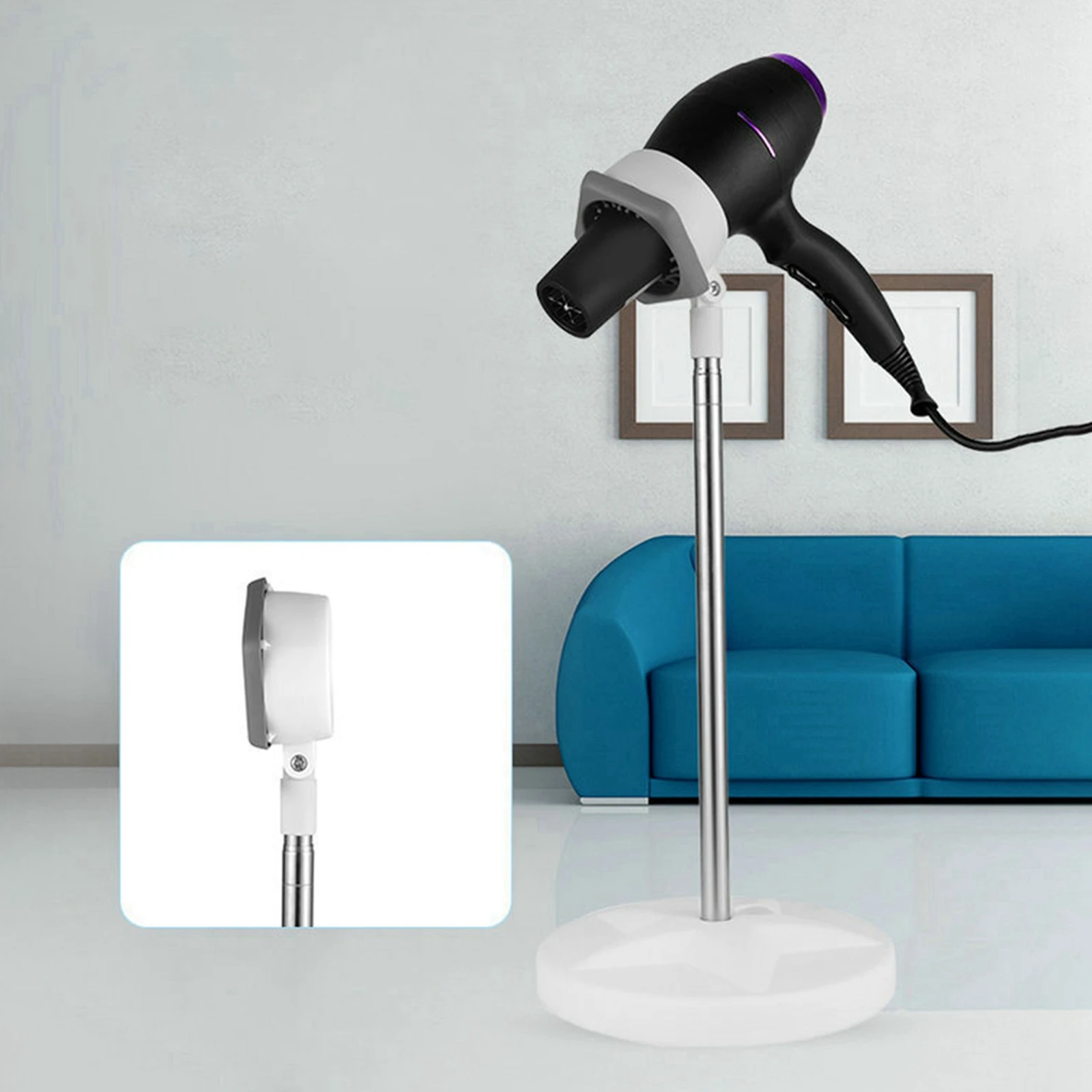 Hair Dryer Stand Holder hair dryer holder hair tool holder Adjustable Height Floor Standing Home Blow Hair Dryer Bracket Stand Rack for Pet Grooming Care Tool
