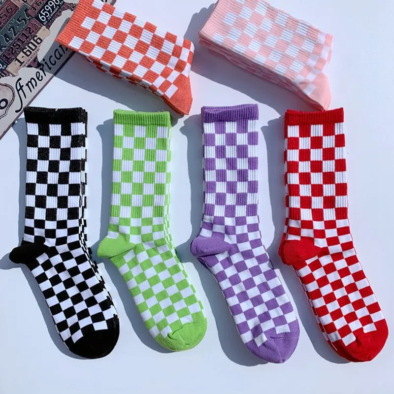 3 Pairs Cotton Sock Harajuku Skate Long Socks Lightning Hip Hop Style Socks Streetwear Unisex Street Funny Happy Couple Socks