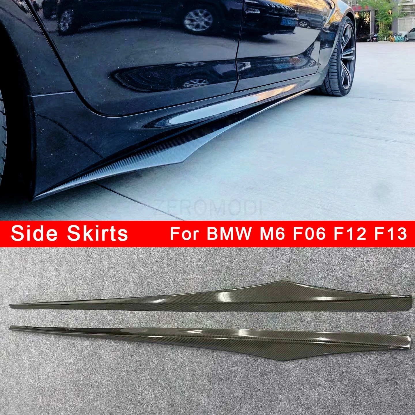 

V-образные боковые юбки из углеродного волокна, удлинители для BMW 6 серии F12 F13 M6 F06, настройка 2011 и выше