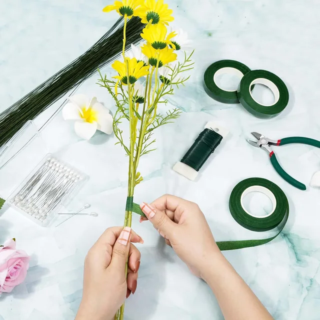Green Floral Tape Roll 6