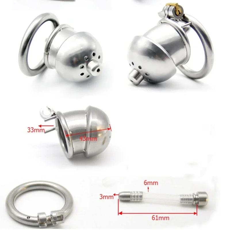 Best Seller Small Penis Lock Cock Cage Male Chastity With Stealth Lock Ring And Urethral Catheter Chastity Devices BDSM Sex Toys penis chastity cage chastity lock sex toy