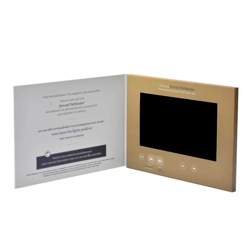 광고용 LCD 비디오 인사 카드, custom.2.4 인치, 4.5 인치, 5 인치, 10.1 인치, 비디오 브로셔, 초대장 소책자, 교육용