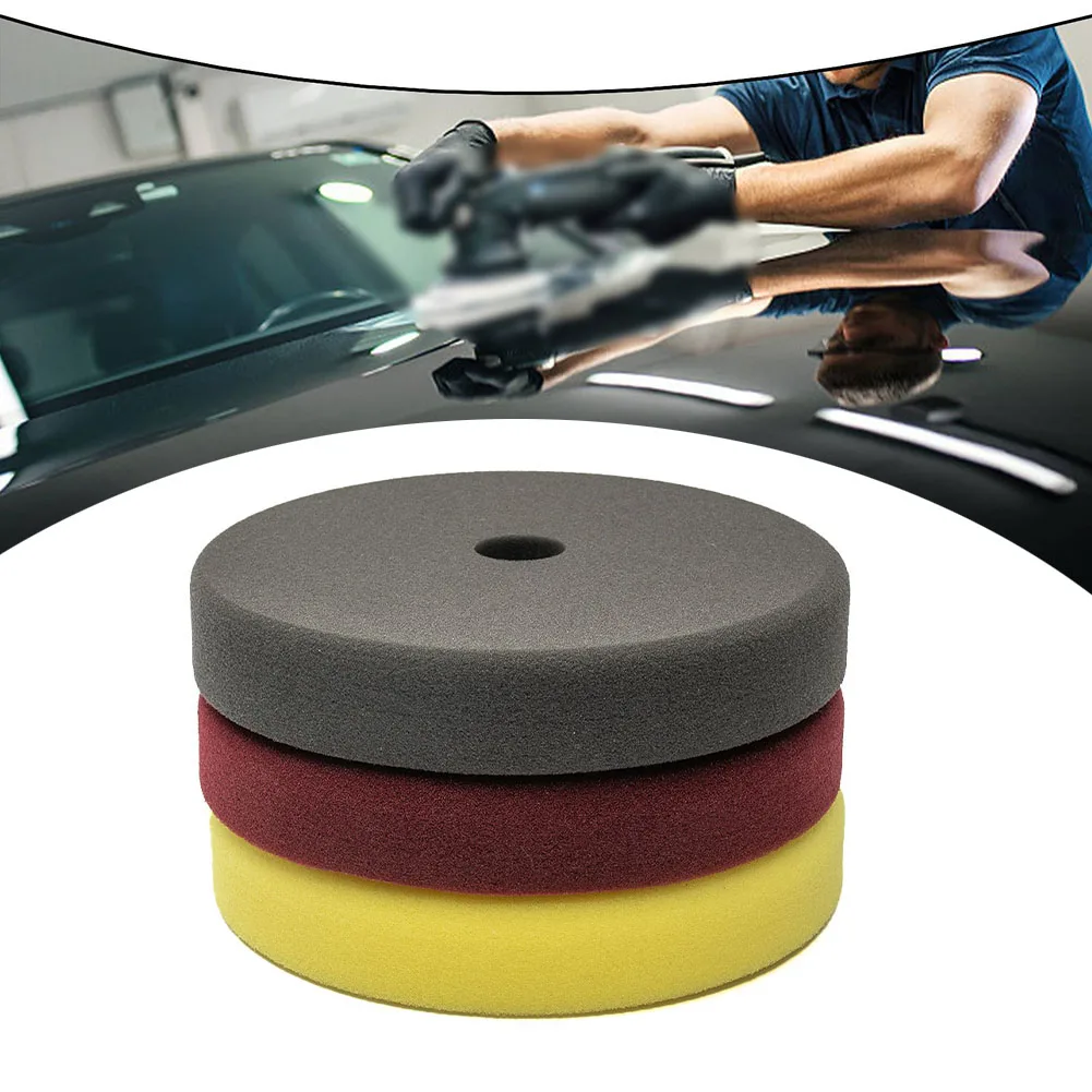 

1pc 7Inch Buffing Polishing Pads Flat Foam Sponge Waxing Pad Kit Tool For Car Polisher Buffer Auto Care Buffing Pad