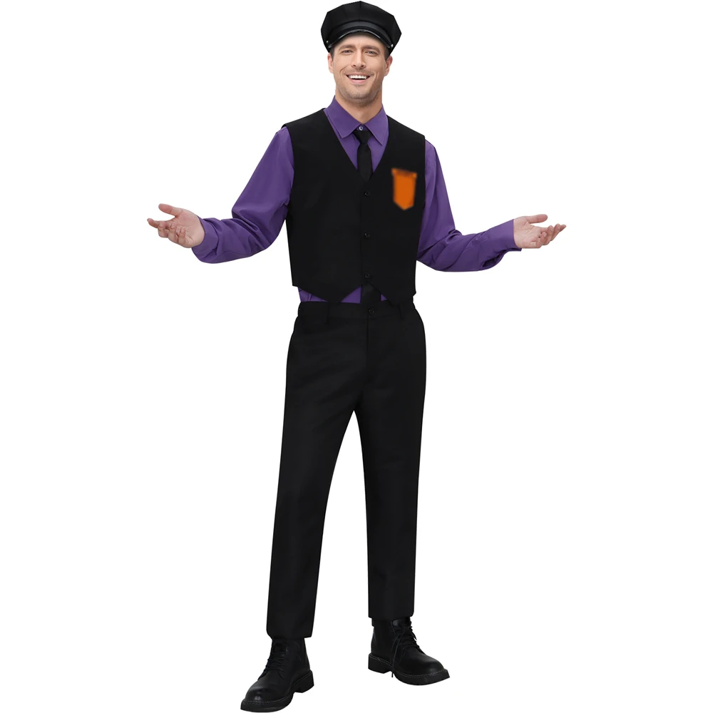 

Movie William Afton Costume Purple Guy Suit Cosplay Men's Halloween Outfits Party