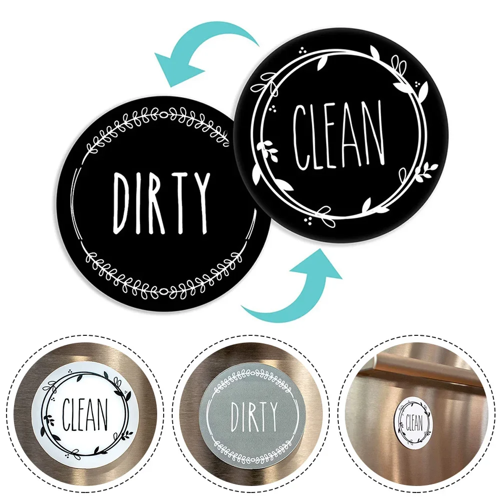 Magnetic Sticker Magnetic Fridge Stickers Refrigerator Decor Cleaning Signs Clean Tips Magnetic Fridge Sticker Clean Dirty Sign Dishwasher Dirty Indicator