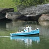 Inland River Tugboat Wooden Kit Small Wooden Boat Handmade Assembly Boat Model Toy 6