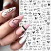 6PCS 3D Valentines Day Nail Art Sticker Lover Letter Cute Girl Cartoon Slider Full Wrap Stickers On Phone Nail Art Accessories 2