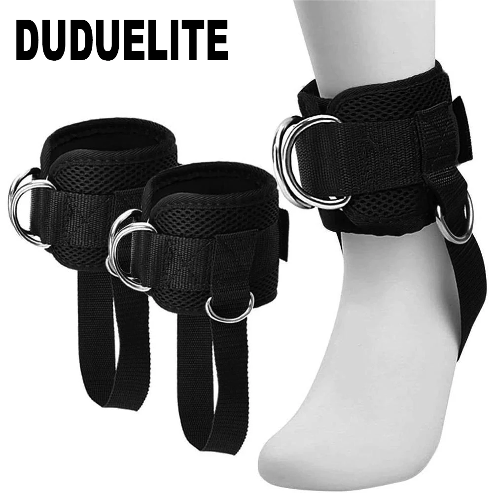 Cable Ankle Straps Double D-Ring Ankle Cuffs For Gym Workouts Glutes Legs Strength Training Brace Support Sport Safety Abductors