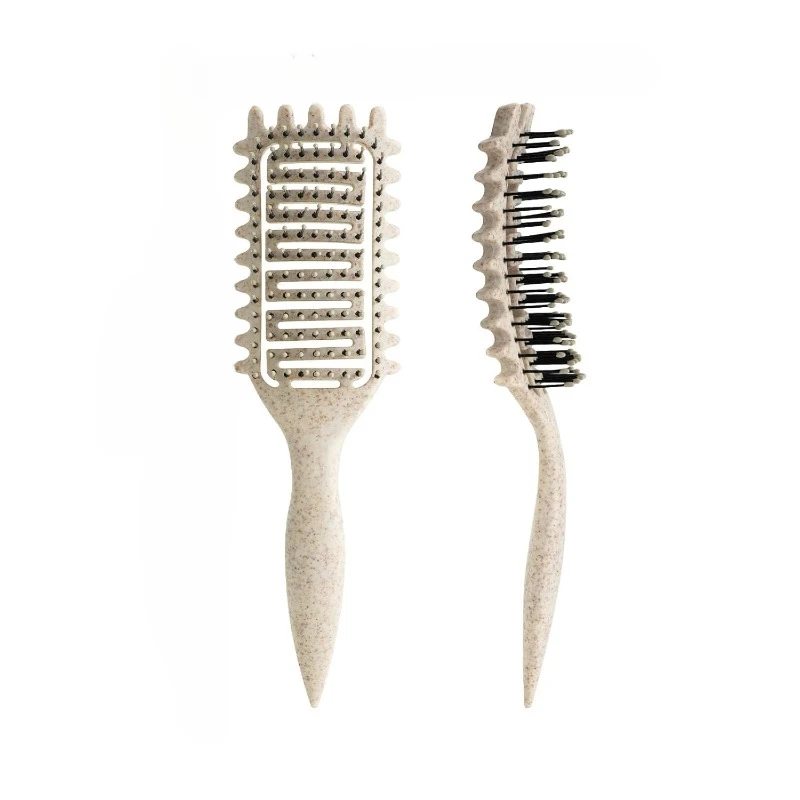 Curl Defining Vented Detangling Hair Brush Beige