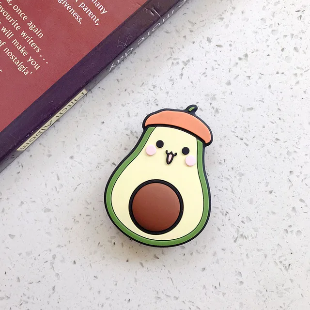 Universal Cartoon Cute Avocado Stand Phone Holder Mobile Phone Stand Socket Mobile Phone Accessories Expanding Stand Phone Girp 3