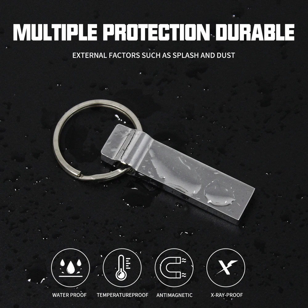 JASTER 메탈 프리 커스텀 로고 USB 플래시 드라이브, 64GB 방수 USB 스틱, 32GB 16GB 프리 키링 펜 드라이브, 8GB 4GB 크리에이티브 선물