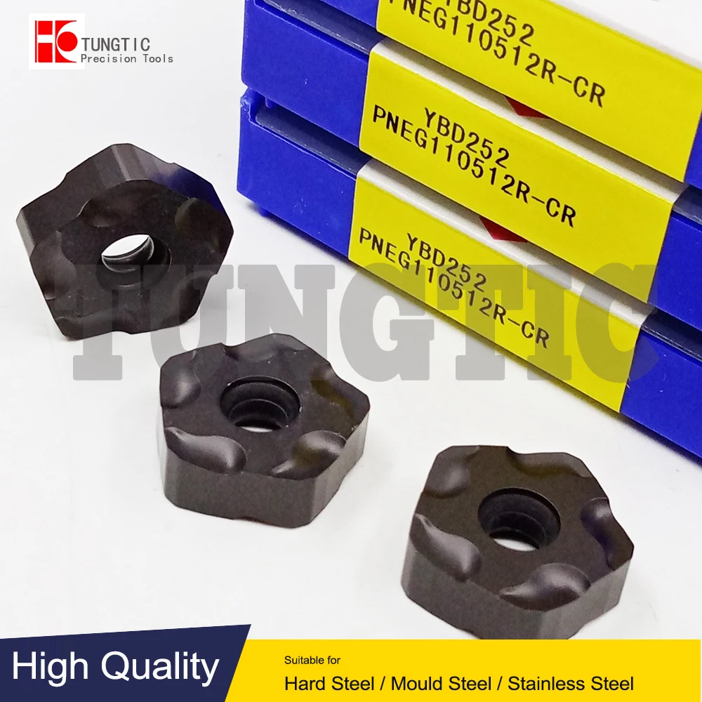 

PNEG110512R-CR YBD252 Milling Cutter CNC Tool Lathe Machining Lathe Cutting Tool Metal Turning Tools Inserts PNEG 110512R CR