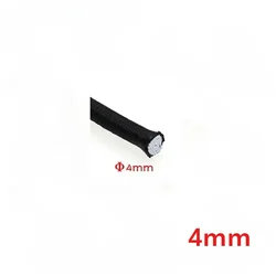 Durable Multi - Size Elastic Rope for DIY Crafts and Garment Sewing - White & Black (4mm)