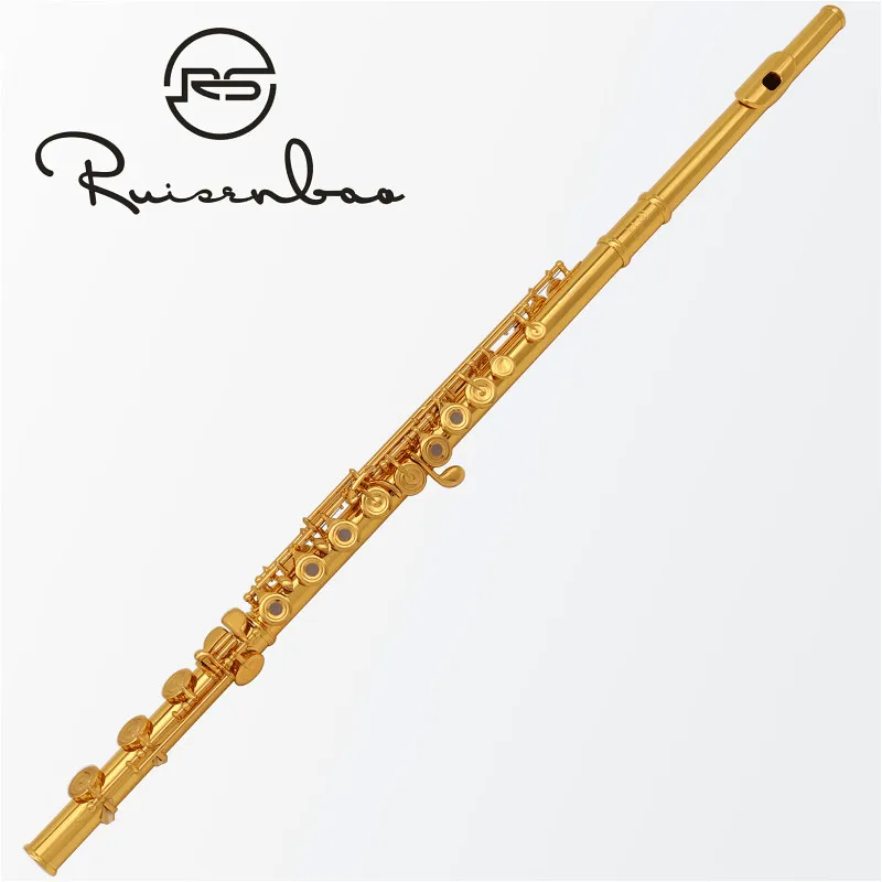 

RS Flute 17 Holes Open C Key E Split B Foot Gold Plated for Professional French Key RFL-555