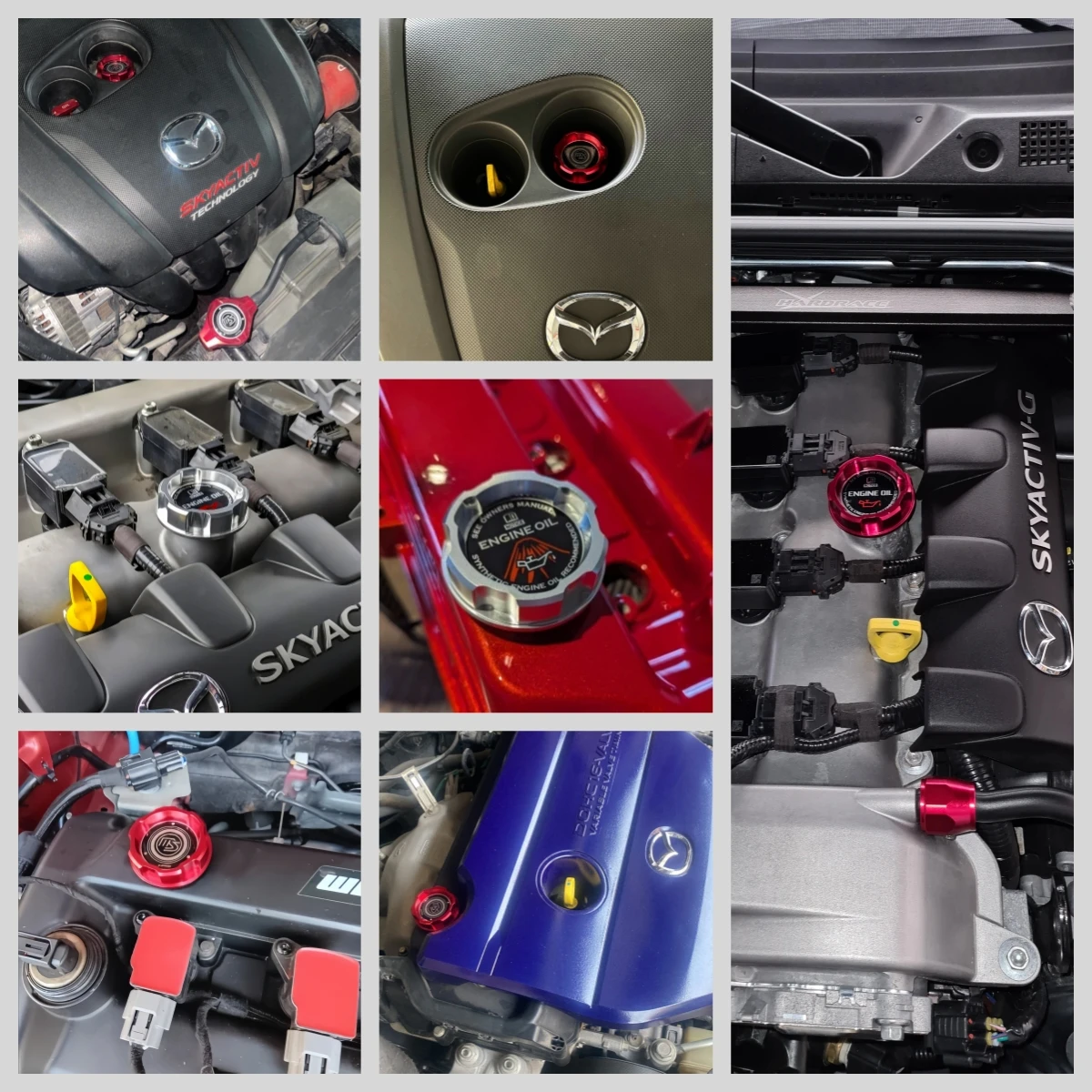 Oil Fuel Cap Aluminum ENGINE Oil Cap For MAZDASPEED MAZDA 2,3,5,6 MAZDA6 WAGON MIATA MX-5 CX-3 CX-5 ATENZA CX-30 Axela Car Accessories JDM