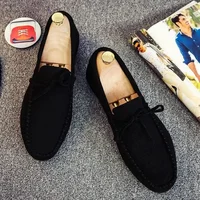 Matte Finish Slip-On Men's Summer Fashion Breathable Leisure Social Shoes Bean Bean Shoes Korean Style All-Match Casual Footwear