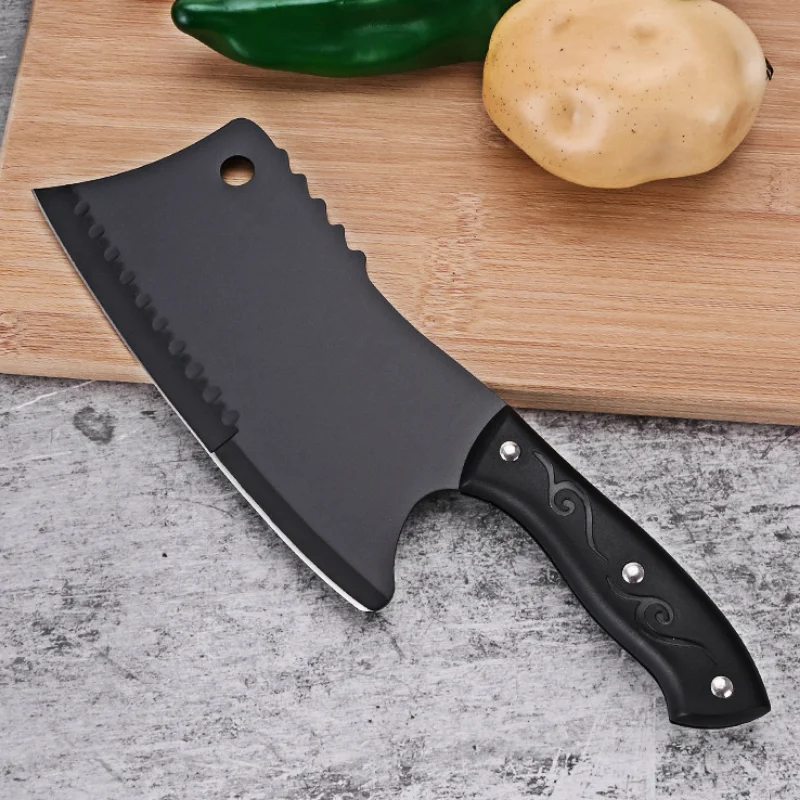 StainlessSteelButcherKnifeBoneChoppingKnifeMeatVegetables
