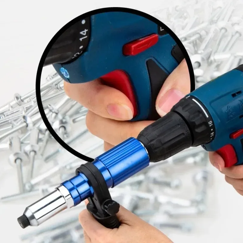 Rivet Gun Electric Rivet Gun 2.4mm-4.8mm rivet nut gun drill adapter Cordless riveting tool Insert Nut Pull